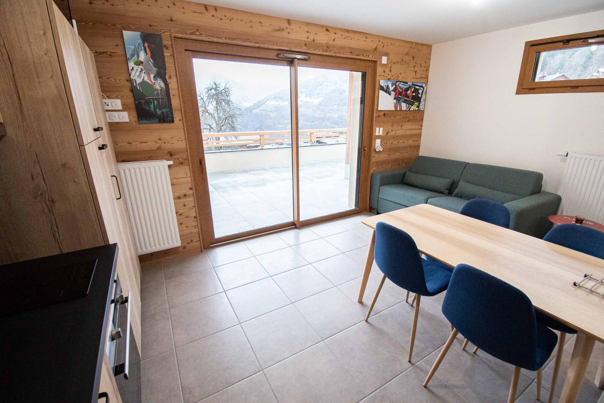 Dans Residence Neuve Le Snow Roc Sur Les Pistes, Grand Studio Cosy 5 Pers Avec Terrasse Panoramique, Sauna, Wifi Saint-Jean-d'Aulps Exterior photo