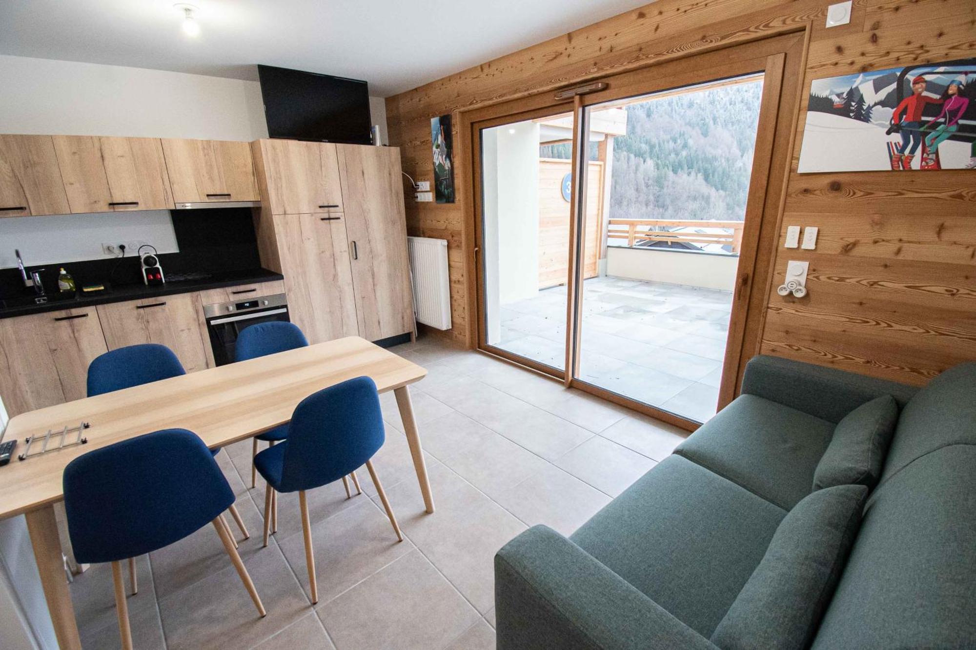Dans Residence Neuve Le Snow Roc Sur Les Pistes, Grand Studio Cosy 5 Pers Avec Terrasse Panoramique, Sauna, Wifi Saint-Jean-d'Aulps Exterior photo
